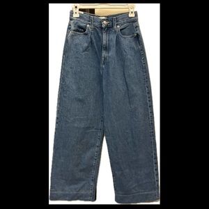 ARITZIA WILFRED wide leg jeans in dark wash blue